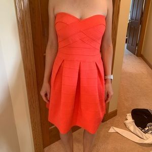 Pink strapless express dress